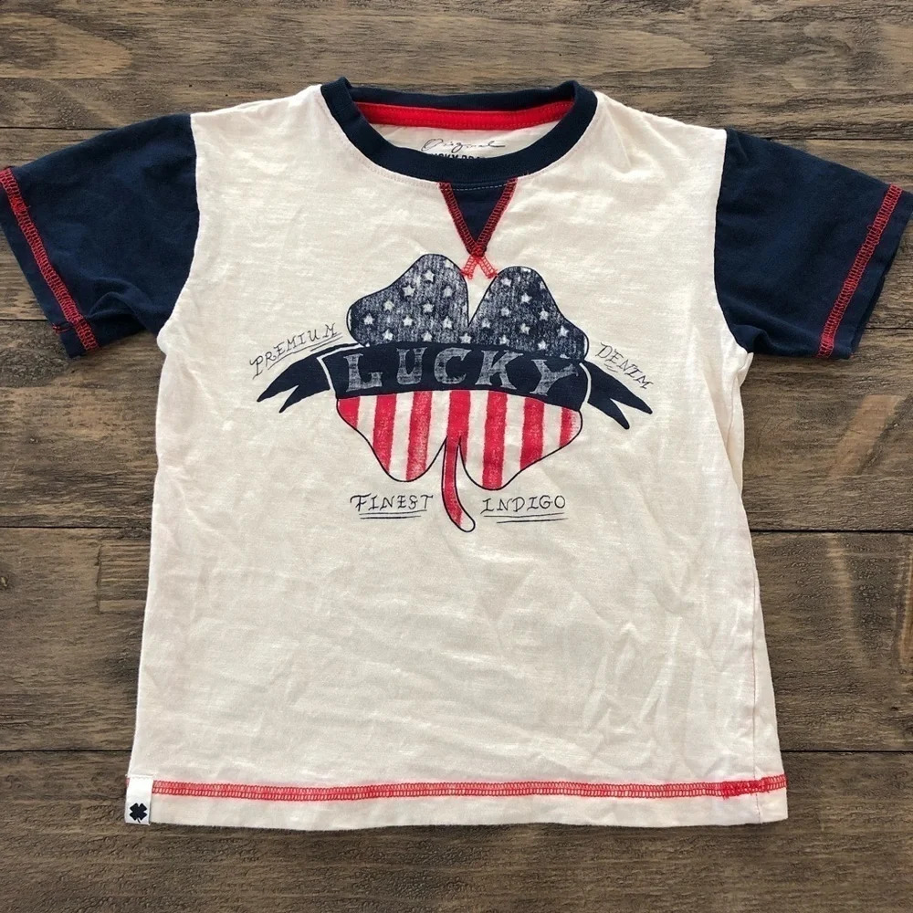 Lucky Brand‎ Boys Graphic Tee T Shirt Patriotic 5
